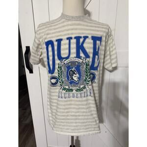 Vintage Duke Blue Devils Striped Graphic T-Shirt XL Delta Made in USA